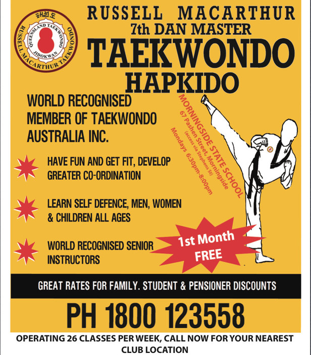 Macarthur Taekwondo and Hapkido Pic 1 - Advertising Flyer