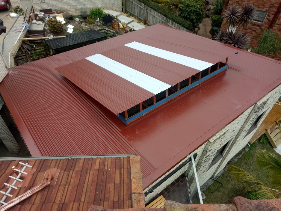 Steel City Roofing Pic 1 - TIle to metal Re roof over an inside pool