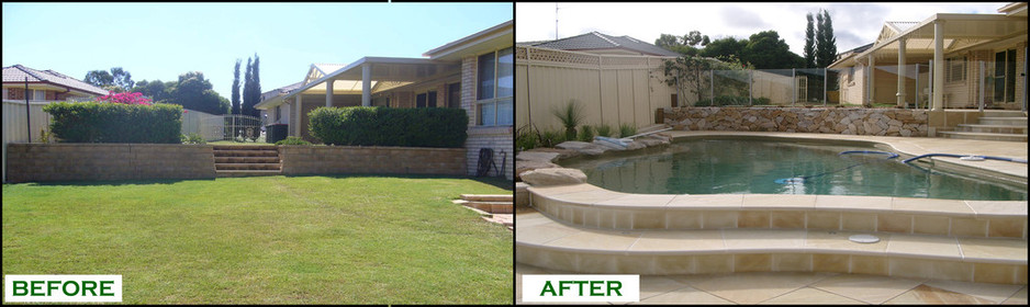 Greenline Landscapes Pic 1 - Pool surrounds landscaping