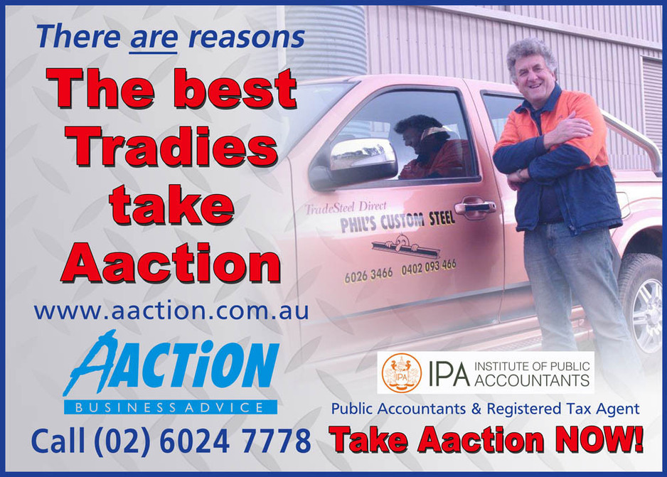 A Action Business Advice Pic 2 - Specialising in accounting and taxation services for tradesmen and trade based businesses