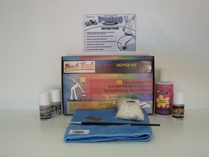 Touch Up Paint Pic 2 - btkw37 paint scratch removal kit is used on plastic part that has metallic paint