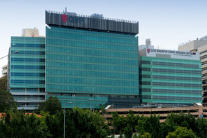 Bancroft Centre Pic 4 - Three buildings of QIMR Berghofer Bancroft Centre Central and Clive Berghofer Medical Research Institute