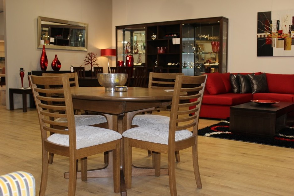 Timber Chairs Plus Pic 1 - Oak Round Dining Table With Krystal Dining Chairs