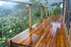 Coast 2 Coast Carpentry Pic 2 - Merbau decking and stainless steel balustrade