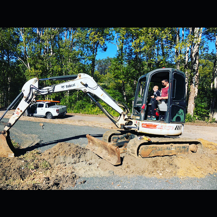 Coast Smart Electrical Pic 1 - Excavating trenches for cabling to new switchboard