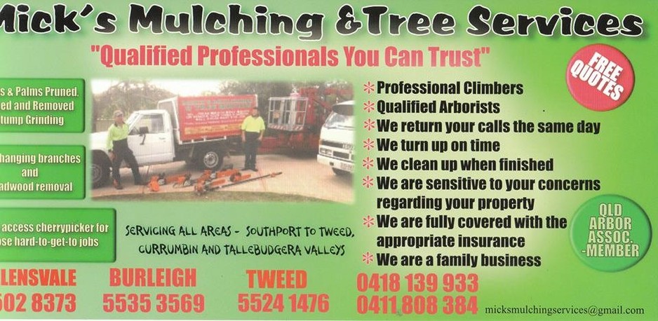 Micks Mulching and Tree Services Pic 1