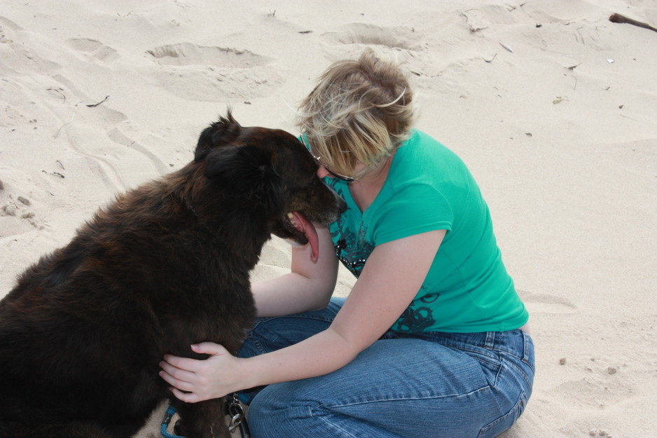 Creatures of Habit Professional Petcare Services Pic 1 - kylie with a clients dog a the beach