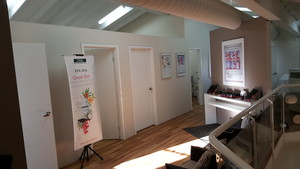 City Beach Skin Revision Pic 4 - Upstairs tretment rooms 1 to 3 and waiting are with nail polish display