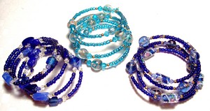 The Beaded Lady Pic 5 - memory wire wraps available in many colours