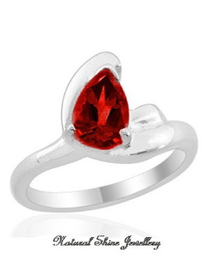 Natural Shine Jewellery Pic 4 - Natural Garnet Sterling Silver Rhodium Plated