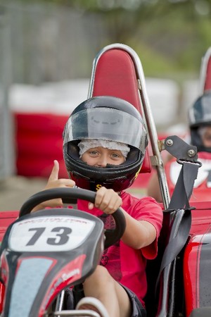 Kingston Park Raceway Pic 2 - Kids race the Formula karts