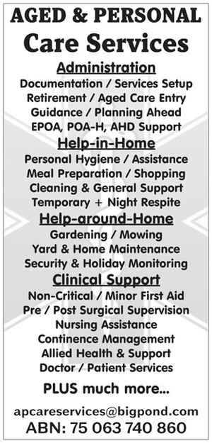 Aged & Personal Care Services Pic 3 - List of services