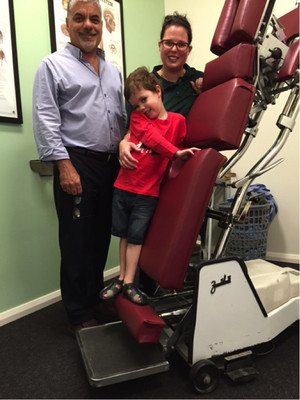 Dr Tony Alessi Chiropractic Centre Pic 3 - Dr Alessi with friendly patients Aimee and Luca