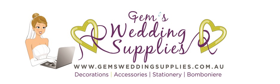 Gem's Wedding Supplies Pic 1 - Online Wedding Store Decorations Accessories Favour and Invitation Supplies