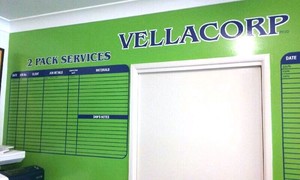 Vellacorp Painting Services Pic 2 - Green writeable wall