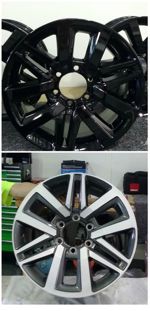 Vellacorp Painting Services Pic 5 - Tyre rims before and after