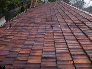 Soft Wash Roof Cleaning Pic 5 - Moss lichen growth can lead to issues on the roof such as staining where the moss growth has occurred it can also lead to restricted water flow off roof especially on lower pitched roofs