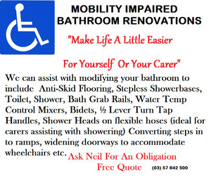 S.S.S. Bargain Builders Supplies Pty Ltd Pic 3 - We Specialise in Bathroom Makeovers and have access to all Mobility Impaired Bathroom Products