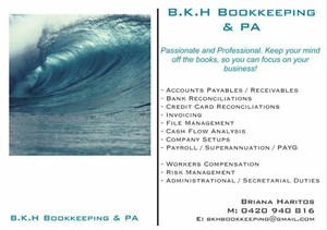 B.K.H Bookkeeping & PA Pic 2 - Contact us today for a full listing of services