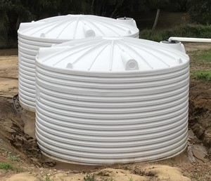 REDTAIL   PLUMBING   &   GAS Pic 2 - Two newly installed rainwater tanks