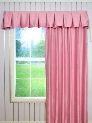 Curtains4Australia Pic 3 - Solid Color Box Pleated Valance and Versatile Pleat Curtains