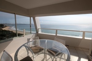 84 The Spit Holiday Apartments Pic 5 - Penthouse balcony looking toward Mooloolaba