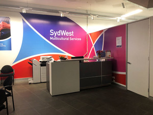 SydWest Multicultural Services Pic 3 - We are located in the heart of town Watch out for our colourful windows that look out over Civic Way