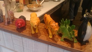 Paperboy Kitchen Pic 5 - A collection of plastic dinosaurs