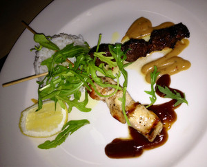 Dundee's Restaurant On The Waterfront Pic 4 - Entree Crocodile Kangaroo Skewers