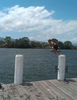 The Willows Caravan Park Pic 3 - kids playing on the jetty