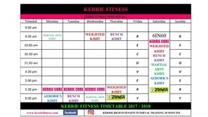 Kerrie Fitness Pic 2 - Group fitness timetable effective October 2017