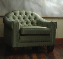 Upholstery Solutions Pic 1 - Diamond buttoned club chair