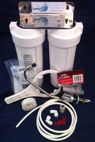 Love H2O! Pic 1 - Twin under sink water filtration system kit form