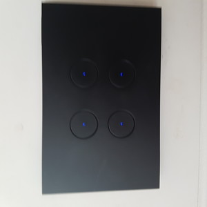 Wiki Electrical Services Pic 3 - LED switch plates black Studio Hampton