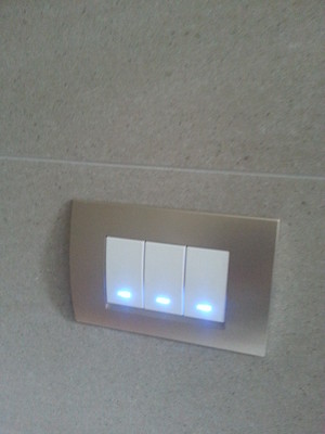 Wiki Electrical Services Pic 4 - LED switch plate bronze Bathroom