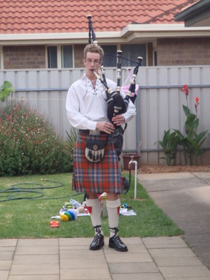 Piper for hire- Jason Moore, The Piping Shrike Pic 5 - Piping at an 80th birthday