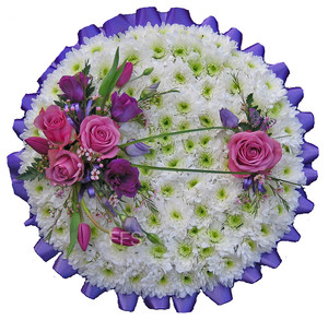 Funeral Flower Shop Pic 4 - Circular wreath in lilacs