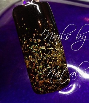 Nails by Natalie Pic 5 - Shellac Black Pool Glitter Paste