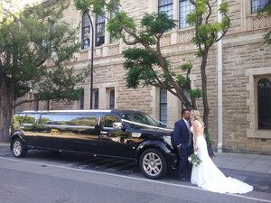 Bling Limousines Pic 2 - Our Bling Limos Black Dodge Nitro backdrop for Bride Groom