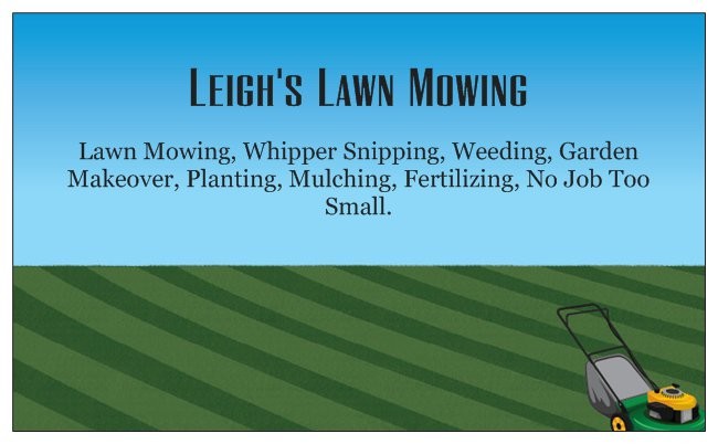 Leigh's Lawn Mowing Pic 1