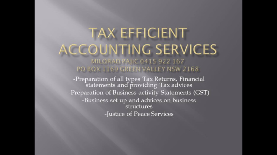 TAX EFFICIENT ACCOUNTING SERVICES Pic 1