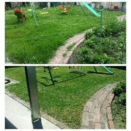 Marino's Mowing & House Maintenance Pic 3 - Mowing Before After