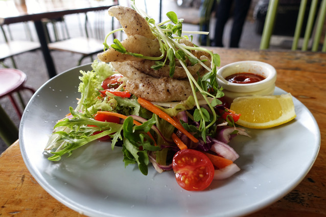 Salty Dog Seafood Cafe And Gallery Pic 2 - Salt Pepper Whiting Salad 1490