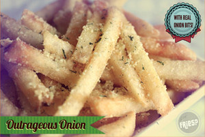 Got Fries? Pic 3 - Sprinkled with real dried onion bits Outrageous Onion is one of the first flavours that was perfected in the Got Fries kitchen