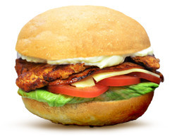 Salty Rooster Manly Pic 3 - BRAZILIAN ROOSTER 880 Grilled Chicken Lettuce Tomato Cheese Bacon Mayonnaise