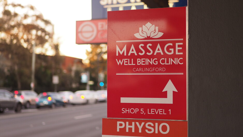 Carlingford Well Being Massage Pic 1 - Find us on Carlingford Road across from Bunnings Look for our red sign then come upstairs