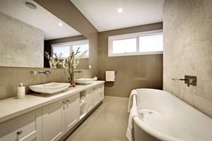 Granite Planet Pic 4 - Bathroom vanity in Balwyn using Snow 2141 Caesarstone