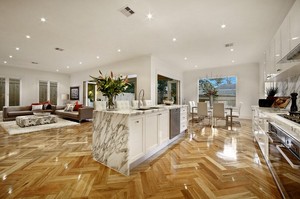 Granite Planet Pic 5 - Indoor project Kitchen in Balwyn using Arabescato Marble Love the waterfall finish mitred end panel