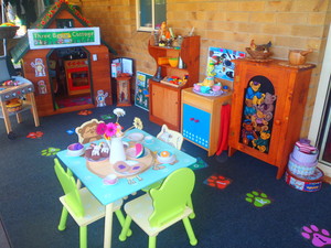 Narell Powers Family Day Care Pic 5 - This is our Goldilocks and the Three Bears home corner dramatic play learning environment currently set up on our lovely big verandah to allow the children for social role play opportunities