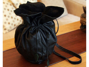 The DB Collection Pic 3 - Black Leather Petal bag